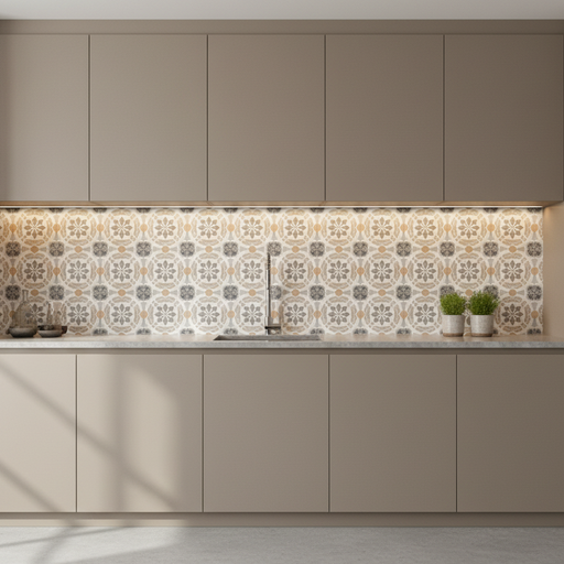 Verona Taupe Pattern matt porcelain 200x200x10mm