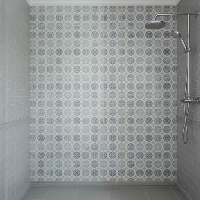 Verona Blue  Pattern matt porcelain 200x200x10mm