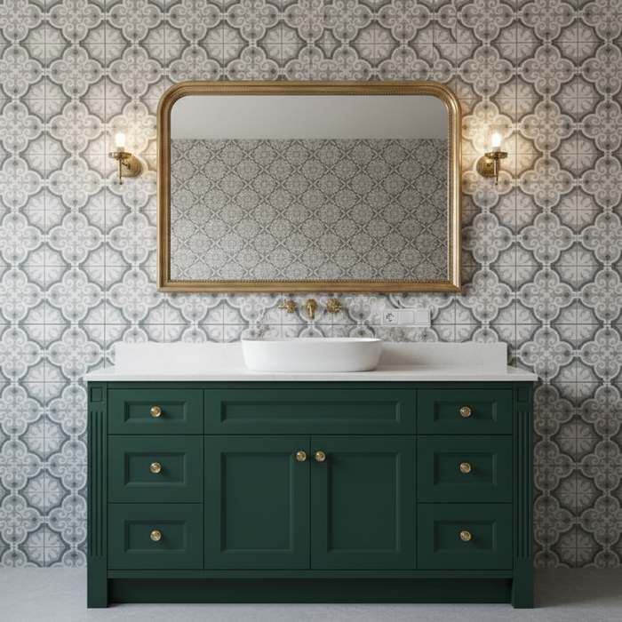 Verona  Grey Pattern matt porcelain 200x200x10mm