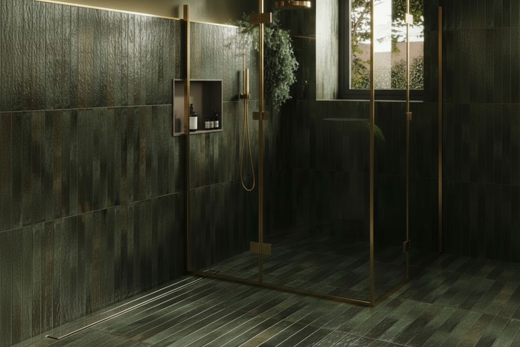 Genesi Green Brillo Porcelain Tiles 4.8x45x0.8cm