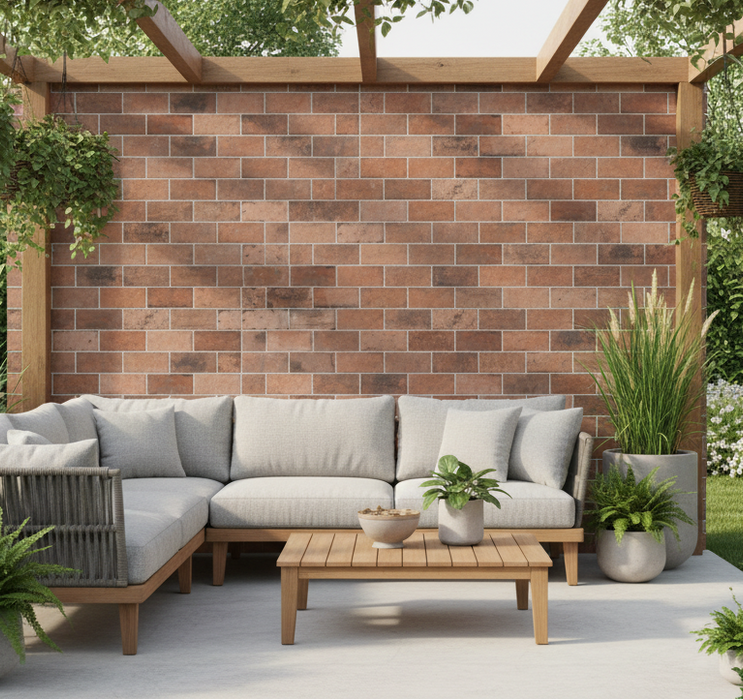City Brick Brown matt porcelain 100x200mm
