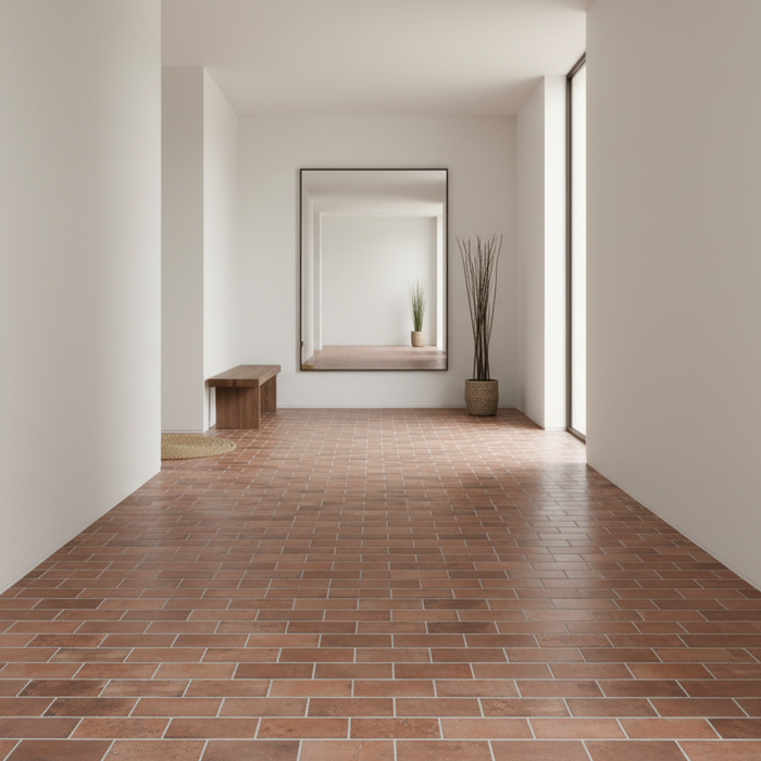 City Brick Brown matt porcelain 100x200mm
