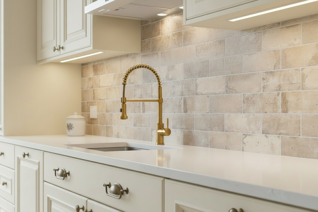 City Brick Taupe matt porcelain 100x200mm