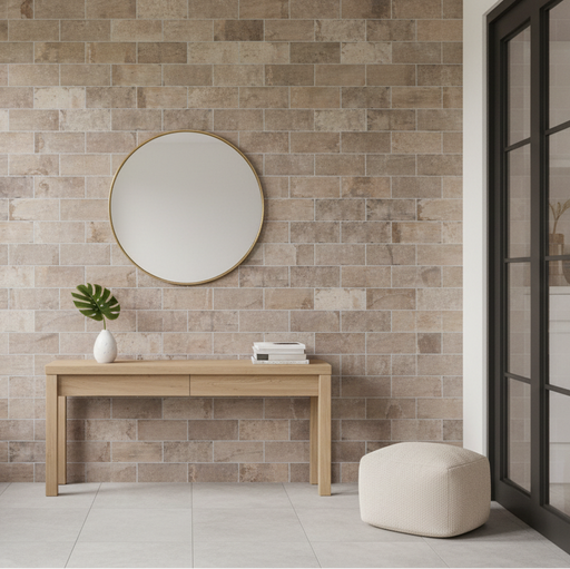 City Brick Taupe matt porcelain 100x200mm