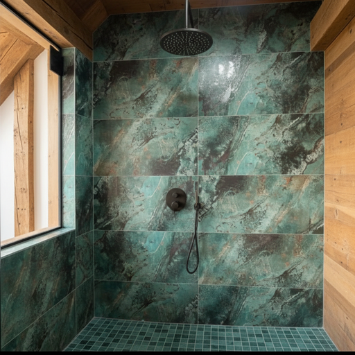 Kilimanjaro green metal porcelain 60x120cm