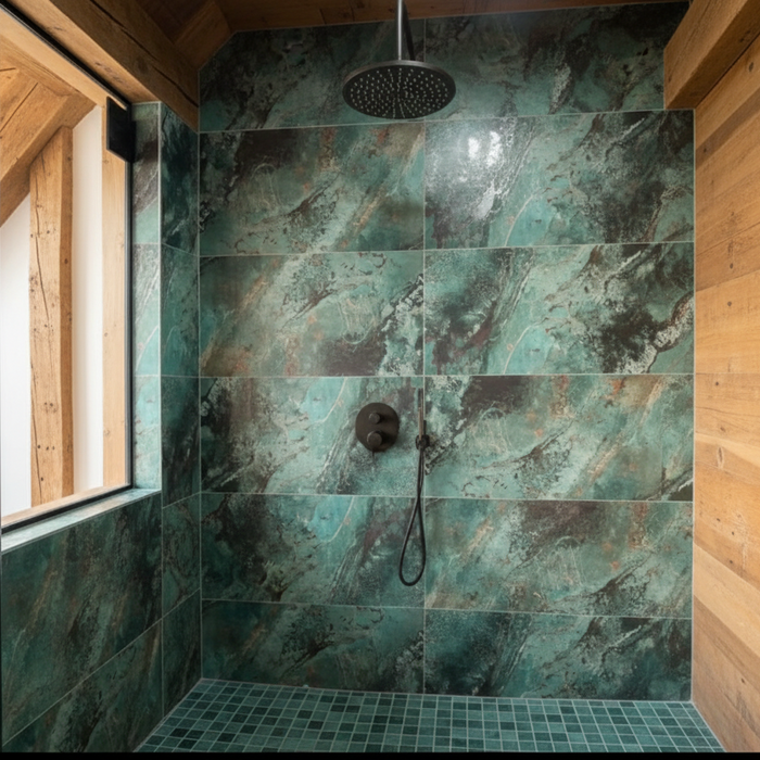 Kilimanjaro green metal porcelain 60x120cm