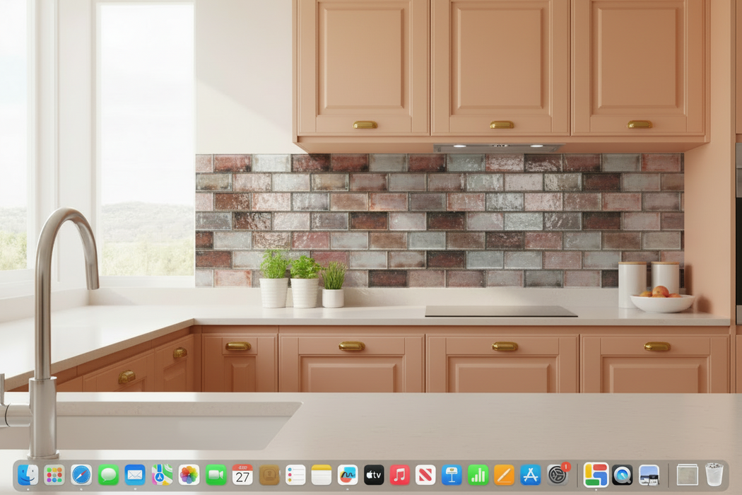 Rainfall Brown Mosaic Wall 350x300x8mm