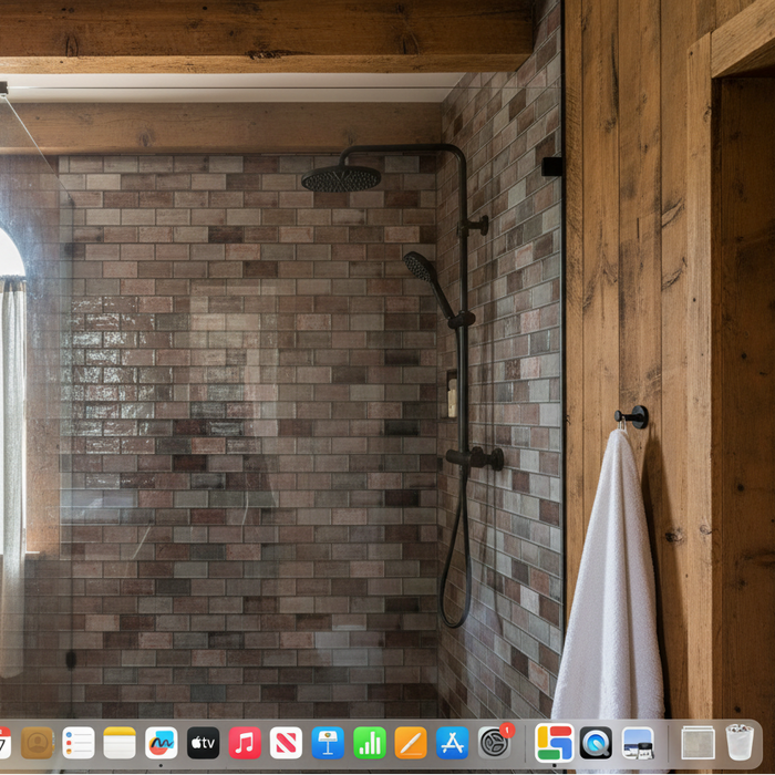 Rainfall Brown Mosaic Wall 350x300x8mm