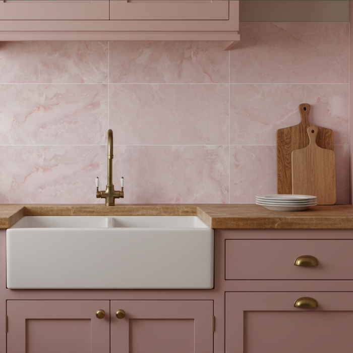 Onyx Pink Calma Gloss Tiles 60x120cm
