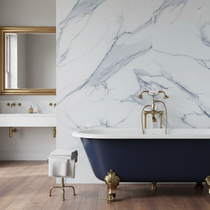 Marmi Carrara Blue Marble gloss porcelain 