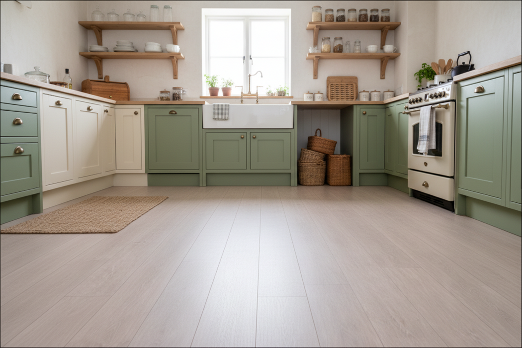 Mist Oak Elite Engineered Wood Flooring HDF Long Length 20X185cm