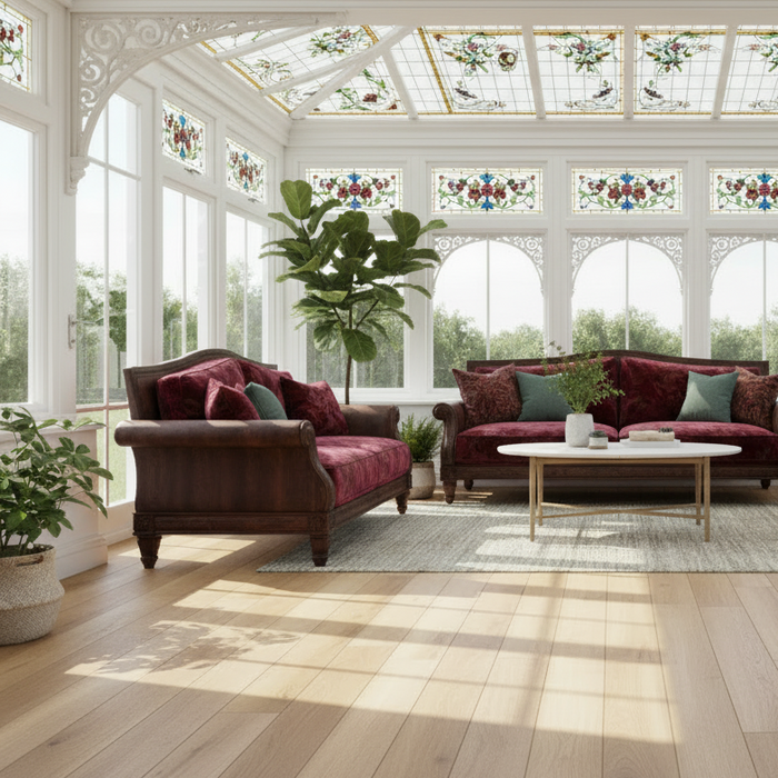 Fresh Oak Elite Engineered Wood Flooring HDF Long Length 20X185cm