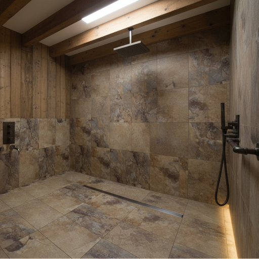 Keystone Mocha Slate Effect Matt Porcelain Floor Tile 600x400mm