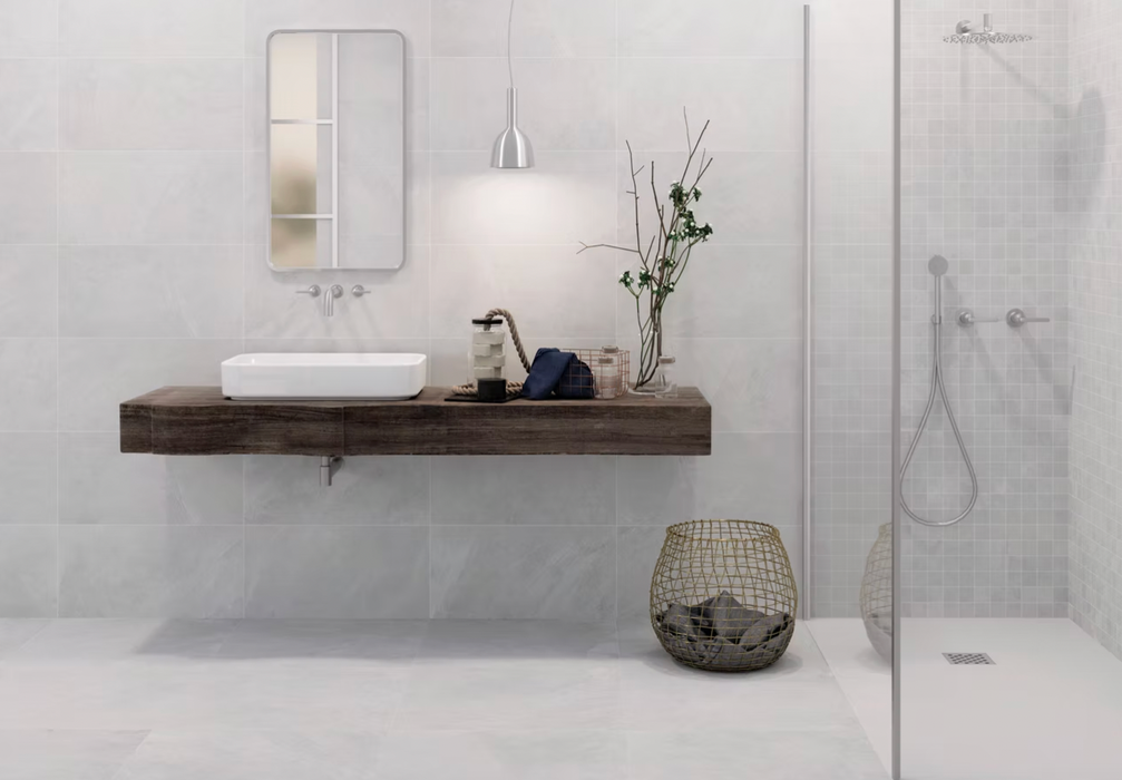 Lita Eco Large Format White Stone cut sample