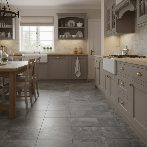 Burbank Storm Grey Stone Effect Porcelain Wall and Floor Tiles 600x400mm