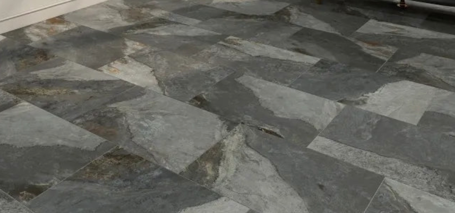 Burbank Storm Green Grey Stone Effect Porcelain Wall and Floor Tiles 600x400mm