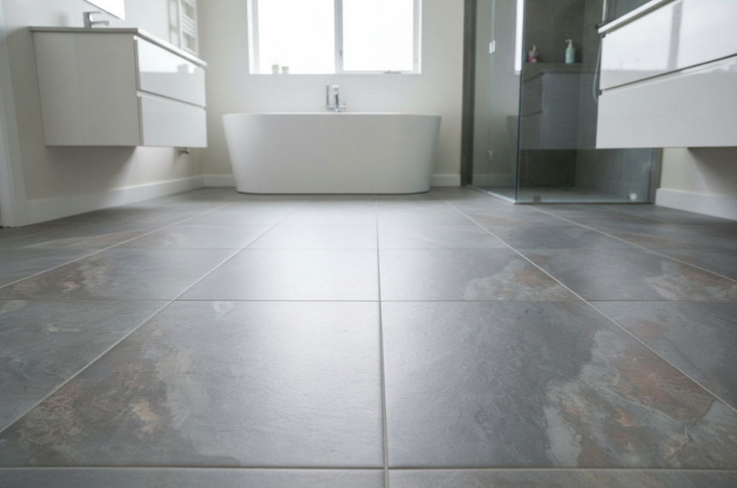 Burbank Storm Blue Grey Stone Effect Porcelain Wall and Floor Tiles 600x400mm