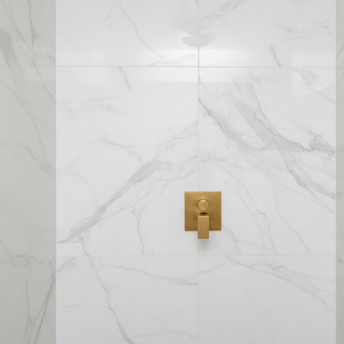 Forum White Marble Matt Porcelain Tiles 100x100cm