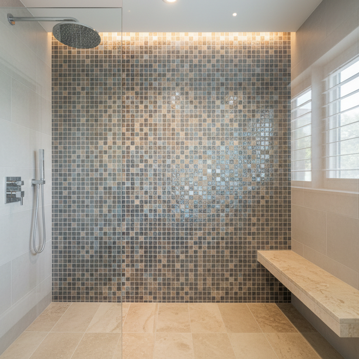 Lustre Brown Mosaic Wall 300x300x8mm