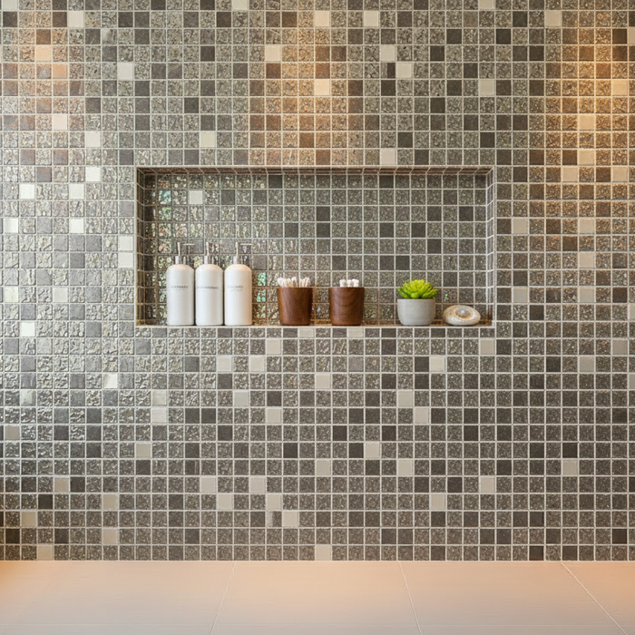 Lustre Grey Mosaic Wall 300x300x8mm
