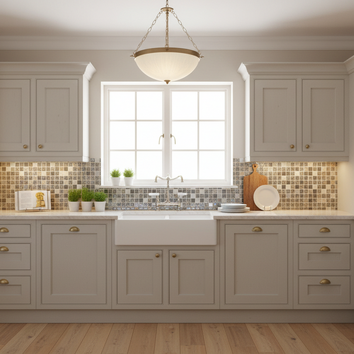 Lustre Grey Mosaic Wall 300x300x8mm