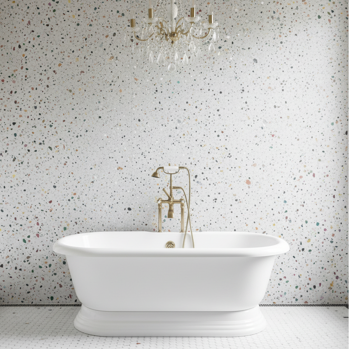 White terrazzo celleno 60x60cm