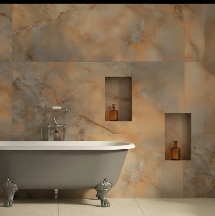 Carat Gold Gloss onyx bathroom porcelain tiles 60x120cm