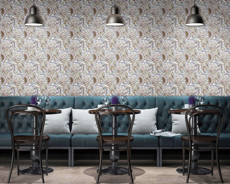 Sidney spring light blue pattern tiles cut sample TILEJOB.CO.UK