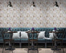 Sidney spring light blue pattern tiles cut sample TILEJOB.CO.UK