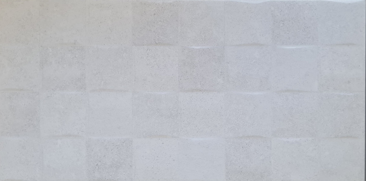 Terrastone White Textured Matt Wall Tile 25x50cm