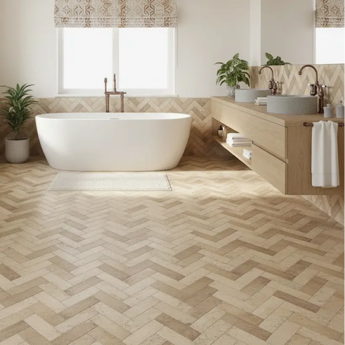 Tierra de Cordoba Beige Terracotta brick porcelain tiles 6.5x20cm