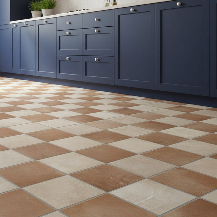 Trapani Old Terracotta Porcelain Tiles 25x25cm