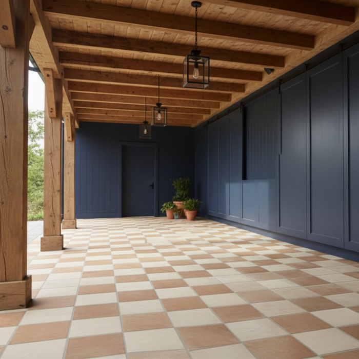 Trapani Terracotta Porcelain Tiles 25x25cm