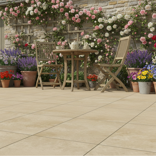 Travertino outdoor porcelain tile 60x120x2cm
