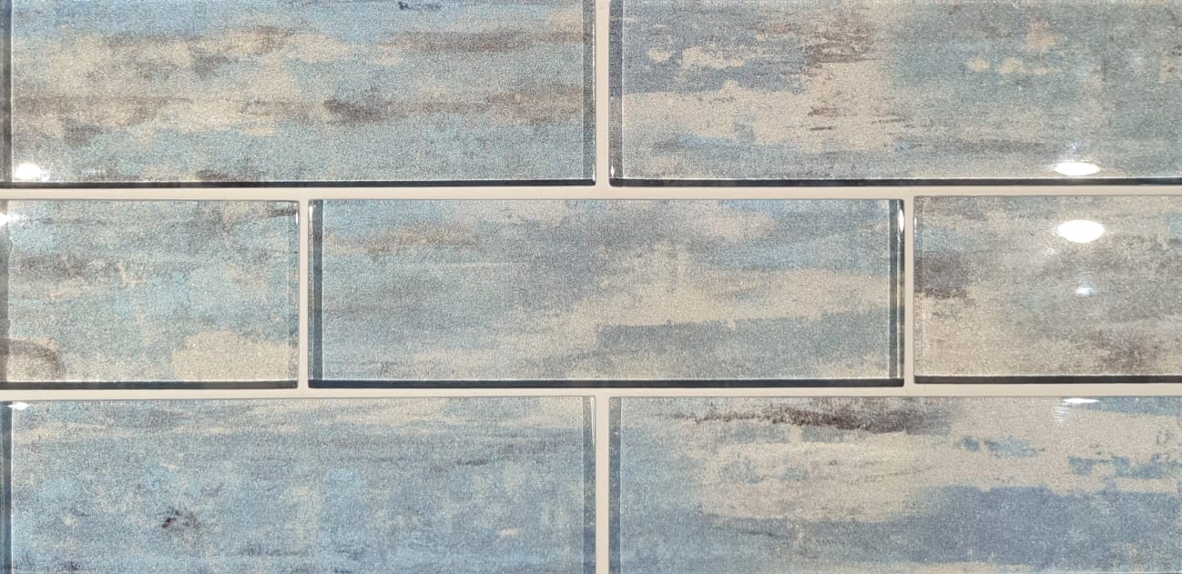 Driftwood Blue Mosaic Wall 350x300x8mm