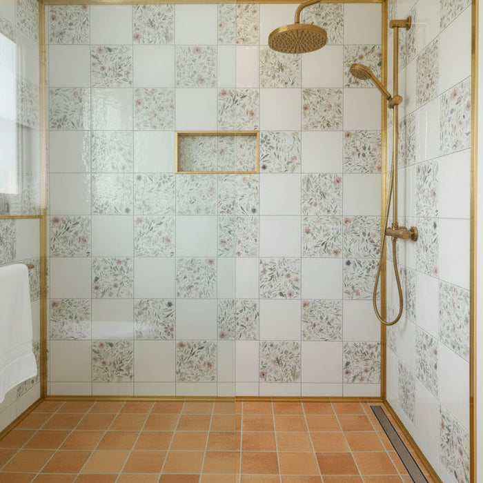 Sacura Gardrens porcelain tiles 14.8.14.8cm