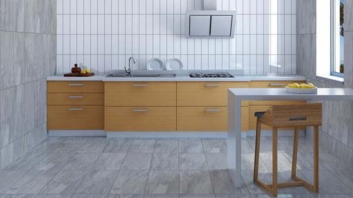 Kamina Slate Silver matt porcelain tiles cut sample TILEJOB