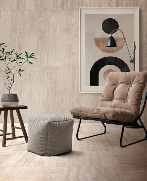 Barco travertine beige porcelain tiles 60x120cm All tiles TILEJOB.CO.UK
