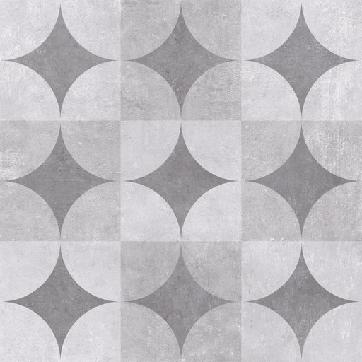 Concrete Parma Grey Patterned Outdoor Porcelain Tiles cut sample TILEJOB.CO.UK