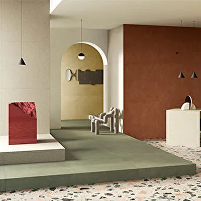 Resincrete Cotto Porcelain tiles 120x120cm 