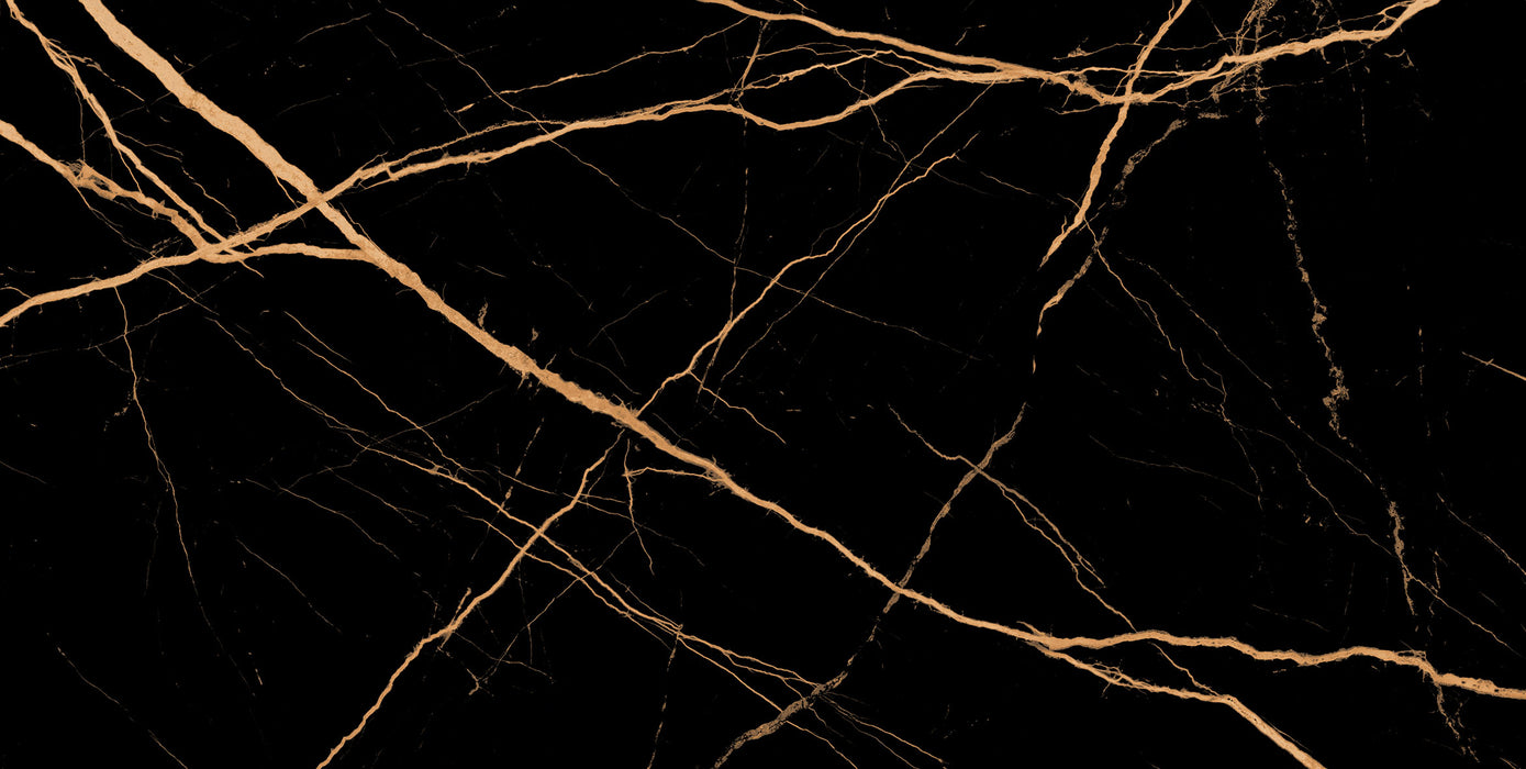 Golden Black Marble Effect Polished Porcelain Matt tiles 60x120cm