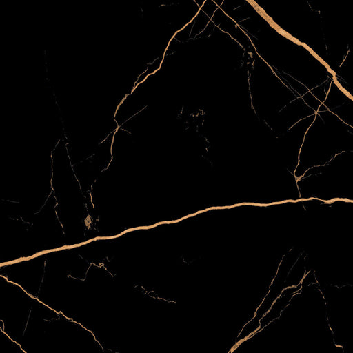 Golden Black Marble Effect Polished Porcelain Gloss tiles cut sample TILEJOB