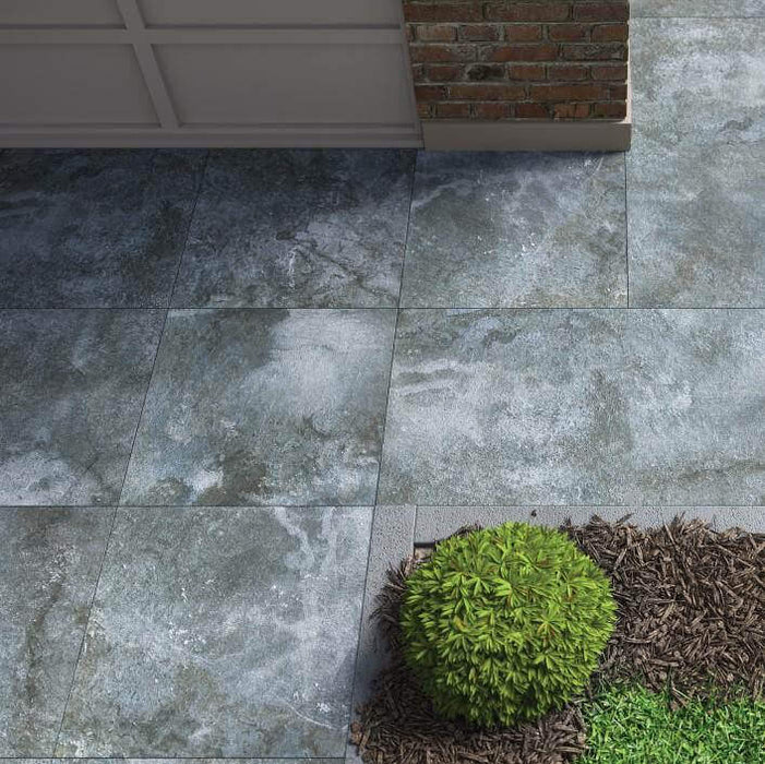Burlington Blue Outdoor porcelain tiles patio kit Spectrum-18.36m² per Pack All tiles TILEJOB.CO.UK