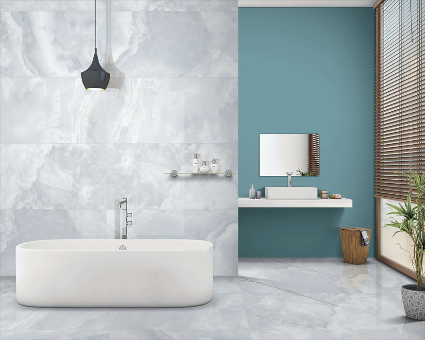 Onyx blue elegant tiles gloss 60x120cm All tiles TILEJOB.CO.UK