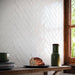 Perugia Vecchia white crackle glazed ceramic tiles cut sample TILEJOB.CO.UK
