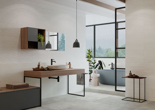 Natural Elaganta Ona White Wall Ceramic Tiles Plane and Decor 33x55cm