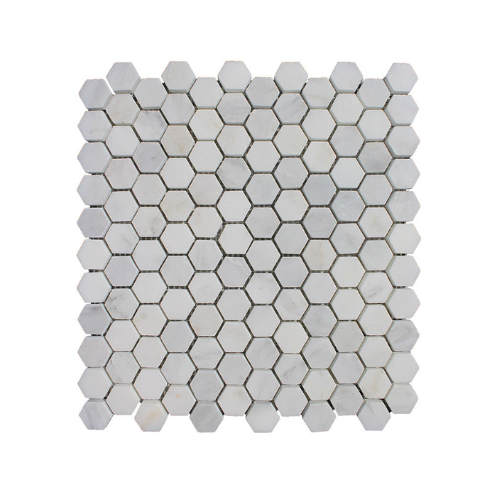 Carrara Natural Marble Small Hexagonal Mosaic tiles 31×29x1cm