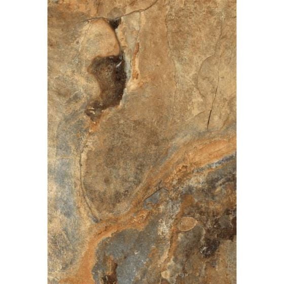 Keystone Mocha Slate Effect Matt Porcelain Wall & Floor Tile - 600mm x 400mm