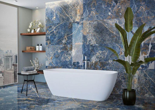 Icaro Blue Gloss Marble Effect Tiles 600x1200mm All tiles TILEJOB
