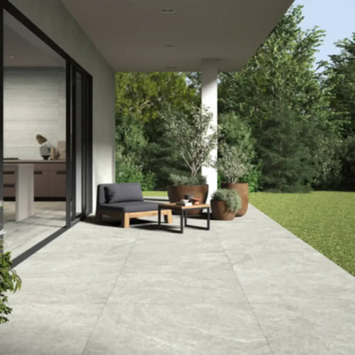 Lombardy Travertine Greige matt porcelain tiles 100x100cm All tiles TILEJOB
